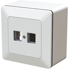 AP-Montageset MH priamos 2×RJ45 Keystone weiss