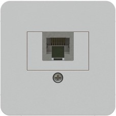 Anschlussdose Max Hauri priamos 1×RJ45 Kat.5e 8-polig Einsatz mit Frontplatte weiss