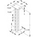 Deckenstütze 50×50mm L=400mm tauchfeuerverzinkt