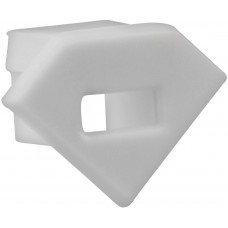 Endkappe DOTLUX  PVC für Profil/ Abdeckung 8I grau mit Kabeldurchführung