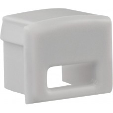 Endkappe DOTLUX PVC für Profil Abdeckung 1B grau mit Kabeldurchführung