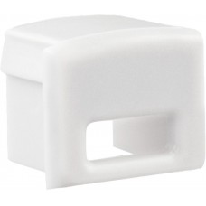 Endkappe DOTLUX PVC für Profil Abdeckung 2B weiss mit Kabeldurchführung