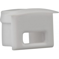 Endkappe DOTLUX PVC für Profil Abdeckung 3B grau Kabeldurchführung