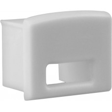 Endkappe DOTLUX PVC für Profil Abdeckung 4C grau mit Kabeldurchführung