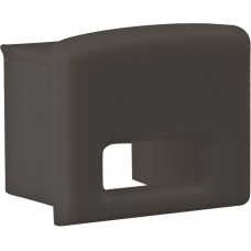 Endkappe DOTLUX PVC für Profil Abdeckung 4C schwarz mit Kabeldurchführung