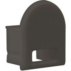 Endkappe DOTLUX PVC für Profil Abdeckung 4E schwarz mit Kabeldurchführung