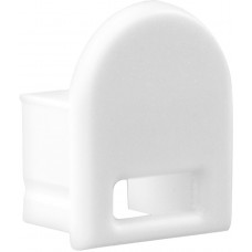 Endkappe DOTLUX PVC für Profil Abdeckung 4E weiss mit Kabeldurchführung
