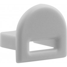 Endkappe DOTLUX PVC für Profil Abdeckung 6E grau mit Kabeldurchführung