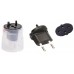 Fixadapter MH 2L 10A 230VAC Schuko/T11 CEE7/17-CH T11 schwarz mit Moosgummi IP44