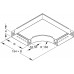 Horizontalbogen 90° send.verzinkt für Kabelbahn 500x60mm