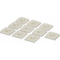 Kabelbinder-Sockel MM 25×25mm max.4.8mm 10 Stück weiss