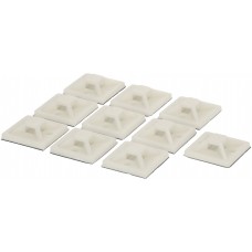 Kabelbinder-Sockel MM 29×29mm max.7.6mm weiss - 10 Stück