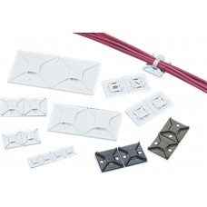 Klebesockel für Kabelbinder 28.6×28.6mm UV+hitzebeständig VHB Kleber schwarz - 100 Stück