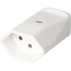 Kupplungssteckdose Max Hauri TH T13 Kabeleinführung Ø8,5mm weiss