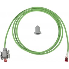Patchkabel RJ45 R&M Industrial Kat.6A S/FTP 4P PUR LSZH grün IP20↔IP67 7.5m