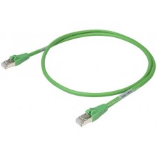 Patchkabel RJ45 WAGO 756-1250 Kat.6A S/FTP Axialentriegelung LSOH grün 1m