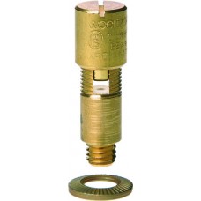 Schutzleiterklemme Woertz 2849/5 2.5mm² Schraub 10×30×10mm Gewinde M6 blank