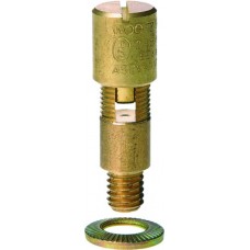 Schutzleiterklemme Woertz 2849/7 2.5mm² Schraub 10×32×10mm Gewinde M6 blank