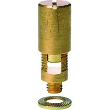 Schutzleiterklemme Woertz 2850 6mm² Schraub 10x36x10mm Gewinde M6 blank