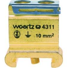 Schutzleiterklemme Woertz 4311 10mm² Schraub 11×25×26mm Woertz Schiene blank