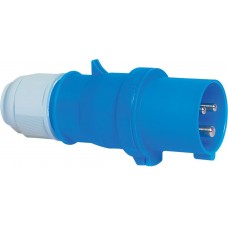 Stecker CEE Bals 3P 32A 230V 6h blau IP44 vernickelt Quick-Connect