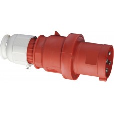 Stecker CEE Bals 4P 63A 400V 6h rot IP44 vernickelt SK TE-Plus