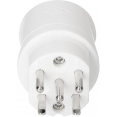 Stecker Max Hauri TH T15 3L+N+PE 10A 400V horizontal Ø12.5mm weiss