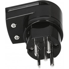 Stecker Max Hauri TH T15 3L+N+PE 10A 400V vertikal Ø12.5mm schwarz