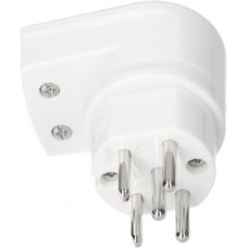 Stecker Max Hauri TH T15 3L+N+PE 10A 400V vertikal Ø12.5mm weiss