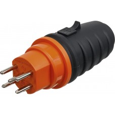 Stecker Steffen T15 IP55 10A 400V anthrazit orange
