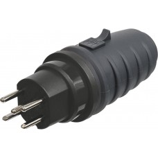 Stecker Steffen T15 IP55 10A 400V schwarz