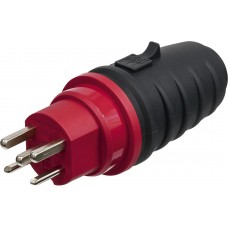 Stecker Steffen T25 IP55 16A 400V anthrazit/rot