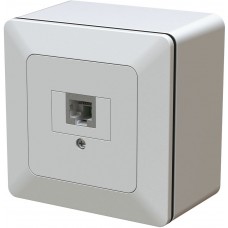 AP-Anschlussdose Max Hauri priamos 1×RJ45 Kat.5e 8-polig weiss