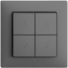 UP-Frontset EDIZIOdue dunkelgrau für Storentaster/-schalter F