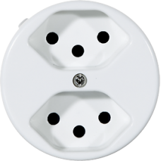 UP-Steckdose Hager basico 2xT13 weiss UP-Steckdose Hager basico 2xT13 weiss