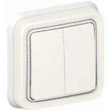 UP-Nass-Wippschalter 3+3/1L weiss Legrand Plexo 10A IK07