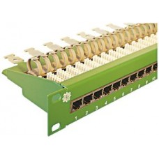 Verteilerplatte Elbro RJ45 ITT 30 Bu grün 19"