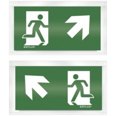 Piktogramm-Scheibe ESYLUX SLD zweiseitig oben rechts/oben links
