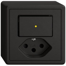 AP-Kombination EDIZIO.liv SNAPFIX S3K+T13 Shut.Frontbeleuchtung gelbb schwarz KS GX AP-Kombination EDIZIO.liv SNAPFIX S3K+T13 Shut.Frontbeleuchtung gelbb schwarz KS GX