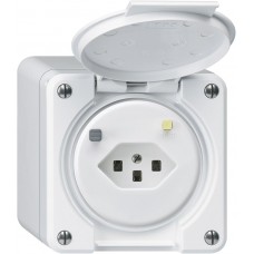 AP-FI-Steckdose Hager robusto T23 30mA weiss