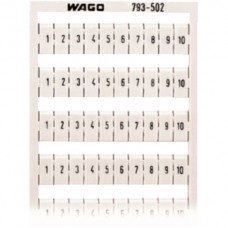 Bezeichnungskarte zu TopJop-S 10x 1-10 waagrecht weiss
