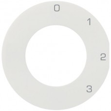 Frontscheibe 0-1-2-3 weiss Hager basico Ø43mm für Drehschalter