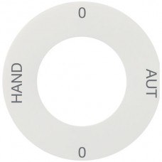 Frontscheibe 0-Aut-0-Hand weiss Hager basico Ø43mm für Drehschalter