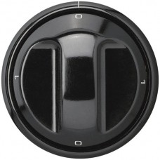 Frontset 0-1-0-1 schwarz Hager basico Ø43mm für Drehschalter