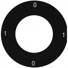 Frontset 0-1-0-1 schwarz Hager basico Ø43mm für Schlüsselschalter