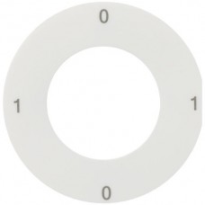 Frontset 0-1-0-1 weiss Hager basico Ø43mm für Schlüsselschalter