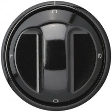 Frontset 0-2-0-1 schwarz Hager basico Ø43mm für Drehschalter