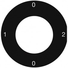 Frontset 0-2-0-1 schwarz Hager basico Ø43mm für Schlüsselschalter