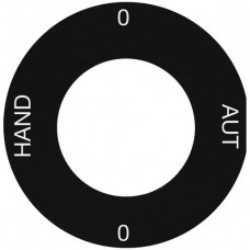 Frontset 0-Aut-0-Hand schwarz Hager basico Ø43mm für Schlüsselschalter