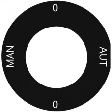 Frontset 0-Aut-0-Man schwarz Hager basico Ø43mm für Schlüsselschalter